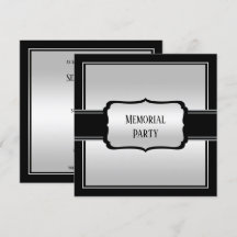 Elegant Man's Silver & Black Memorial Party
