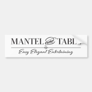 Elegant Mantel och Bord Bumper Sticker Bildekal