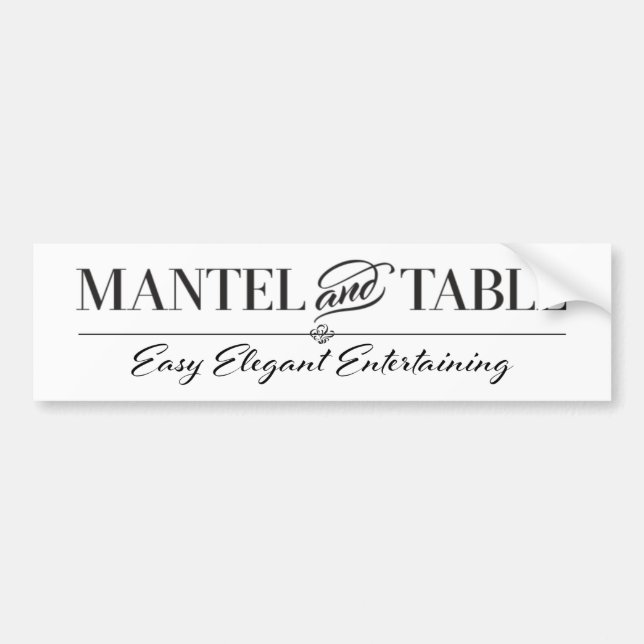 Elegant Mantel och Bord Bumper Sticker Bildekal (Framsidan)