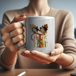 Elegant Manuskript Tack Höst Lövverk Foton Kaffemugg