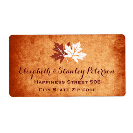 Elegant Maple löv orange fall bröllop Fraktsedel