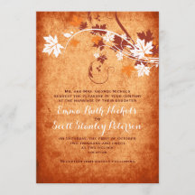 Elegant Maple löv orange fall bröllop