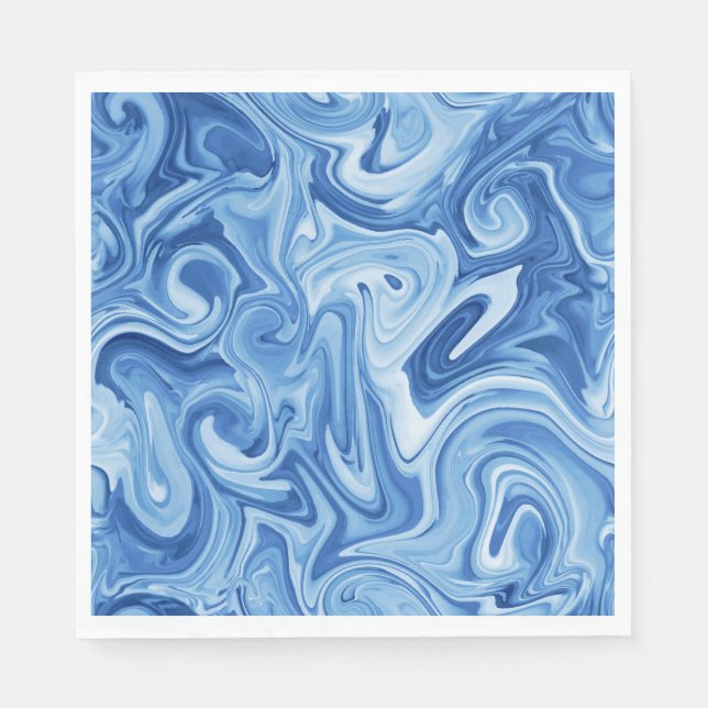 Elegant Marbelied Paint Art Helgdag Hanukkah Pappersservett (Framsidan)