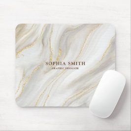 Elegant Marble Background Guld Glitter Simple Text Musmatta