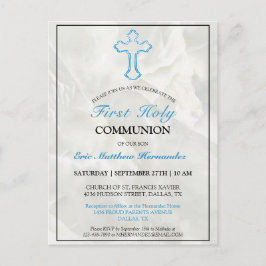 Elegant Marble Boys 1:a Heligans inbjudan till kom