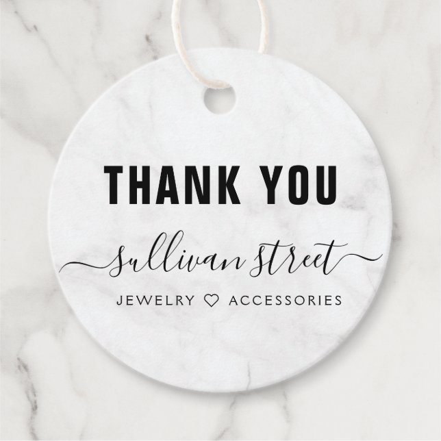 Elegant Marble Bracelet Tack Märkre Gåvor Etiketter (Framsida)