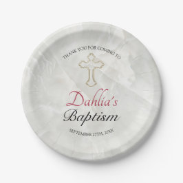 Elegant Marble Guld Baby Baptism Reception