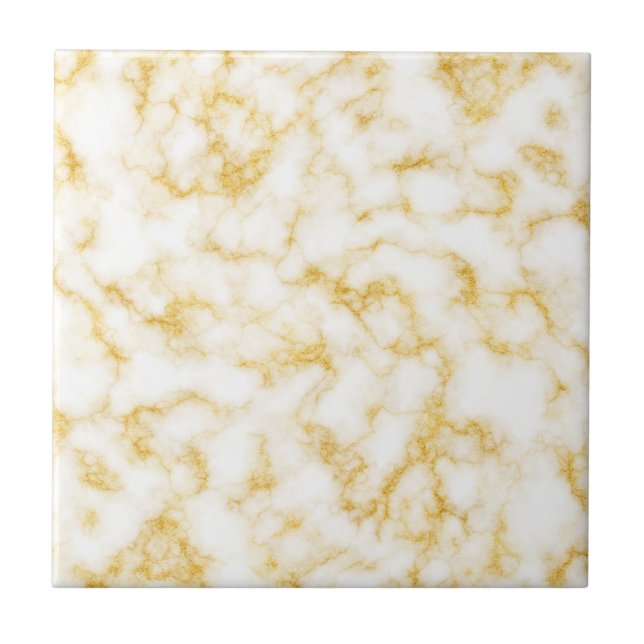 Elegant Marble - Guld White Kakelplatta (Framsidan)