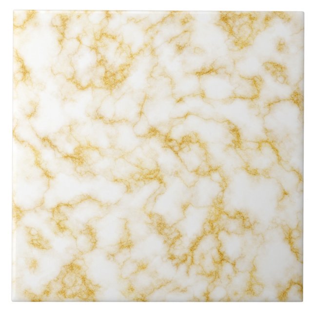 Elegant Marble - Guld White Kakelplatta (Framsidan)