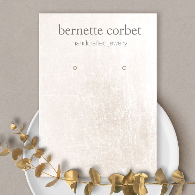 Elegant Marble Jewelry Designer Earring Visning Visitkort (Skapare uppladdad)