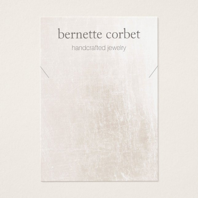 Elegant Marble Jewelry Designer Necklace Visning Visitkort (Framsidan)