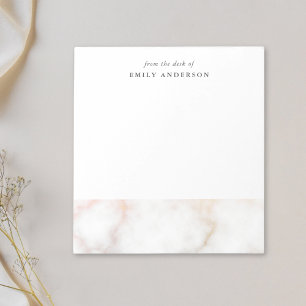Elegant Marble Monogram från Desk of Guld Anteckningsblock