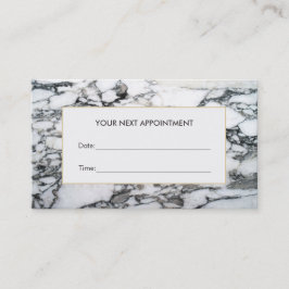 Elegant Marble Salon and Spa-positioneringskort Tidsbeställning Kort