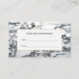 Elegant Marble Salon and Spa-positioneringskort Tidsbeställning Kort