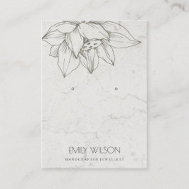 ELEGANT MARBLE SILVER LOTUS ENKEL ÖKNING VISNING VISITKORT