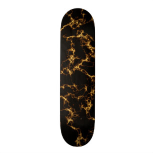 Elegant Marble stil 3 - Svarta Guld Mini Skateboard Bräda 18,7 Cm