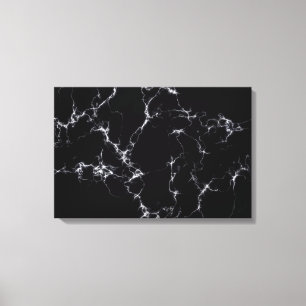 Elegant Marble stil 4 - Black and White Canvastryck