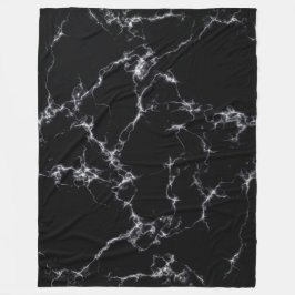 Elegant Marble stil 4 - Svarta och vita Fleecefilt