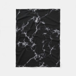 Elegant Marble stil 4 - Svarta och vita Fleecefilt