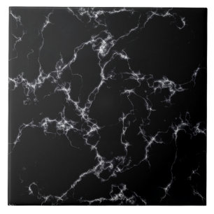 Elegant Marble stil 4 - Svarta och vita Kakelplatta