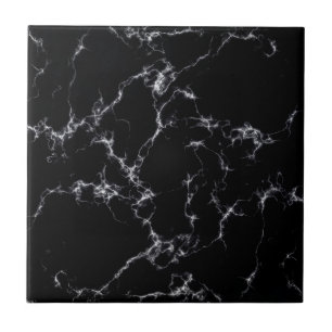 Elegant Marble stil 4 - Svarta och vita Kakelplatta