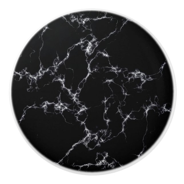 Elegant Marble stil 4 - Svarta och vita Knopp (Framsidan)