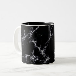 Elegant Marble stil 4 - Svarta och vita Två-Tonad Mugg