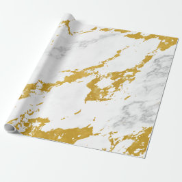 Elegant Marble stil 6 - Guld och White Presentpapper