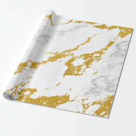 Elegant Marble stil 6 - Guld och White Presentpapper
