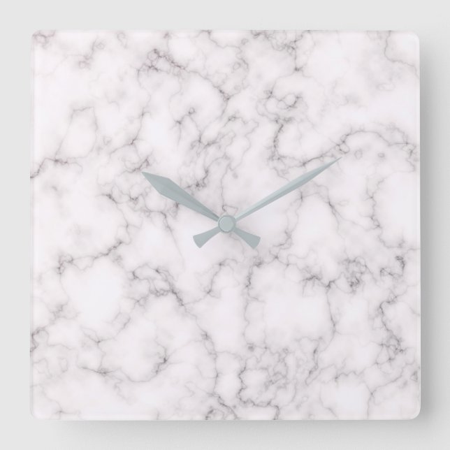 Elegant Marble stil Fyrkantig Klocka (Framsida)