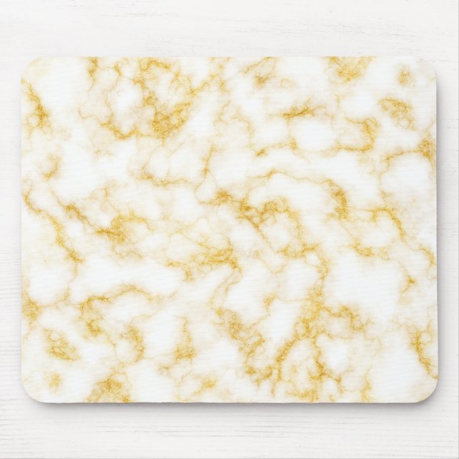 Elegant Marble stil - Guld White Musmatta (Framsidan)