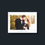 Elegant Marble Struktur Ram Photo Canvastryck<br><div class="desc">Anpassa den med din bröllop-dejt,  din familj namn eller valfri text för en vacker och unik biet av väggkonst.</div>