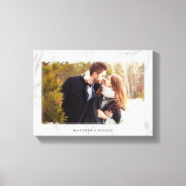 Elegant Marble Struktur Ram Photo Canvastryck (Framsida)