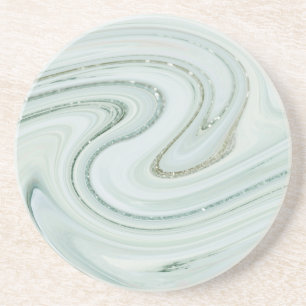 Elegant Marble Swirl Glitter Mönster Gnistra Glam Underlägg