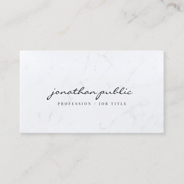 Elegant Marble Template Script Luxury Profile Visitkort (Framsida)