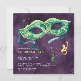 Elegant Mardi Gras-festinvitation