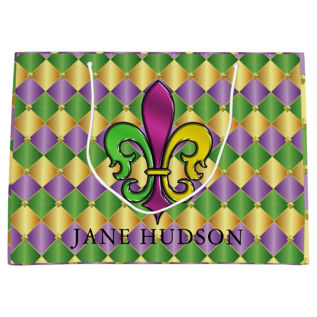Elegant Mardi Gras Fleur De Lis Design Gift Bag (Framsidan)