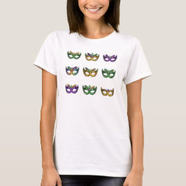 Elegant Mardi Gras Mask Mönster T Shirt