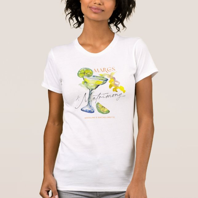 Elegant Margs & Matrimony Sängkammarweekend T Shirt (Framsida)