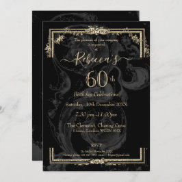 Elegant Marie Antoinette om svart fransk inspirera Inbjudningar