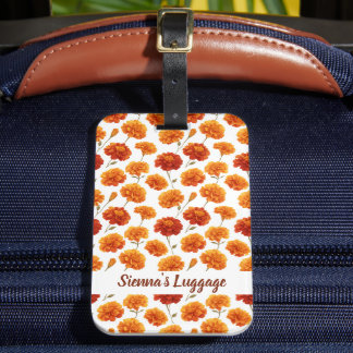Elegant Marigold Pattern Bagagebricka