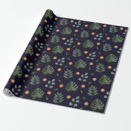 Elegant marin akvarell botanisk blommig presentpapper