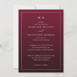 Elegant marin formell inbjudan