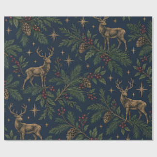 Elegant marin skogs hjort jul presentpapper
