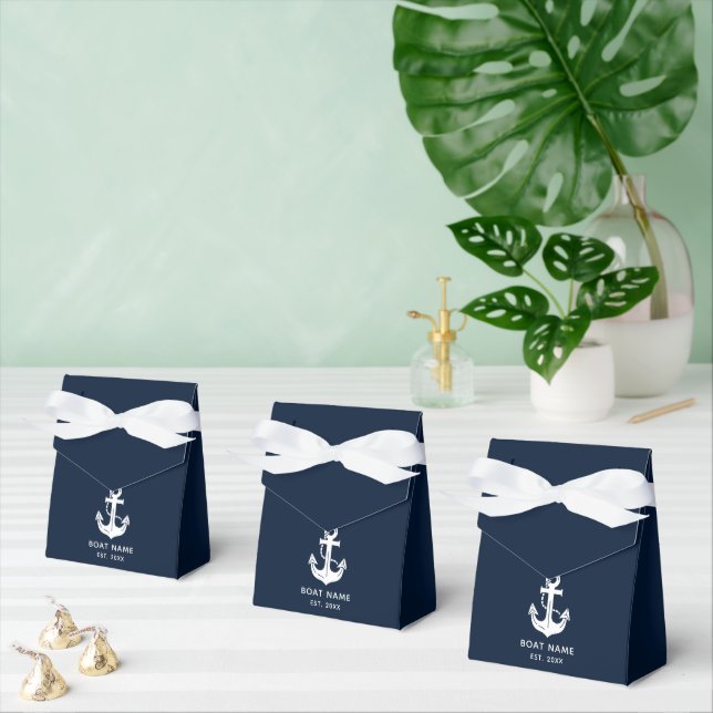 Elegant marinblå ankare presentaskar (Multipel)