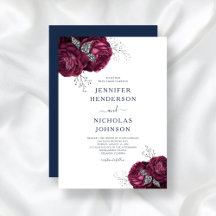 Elegant marinblå burgunderfärgade blommande pioner
