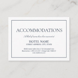 Elegant marinblå klassisk script-boende tilläggskort