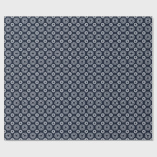 Elegant marinblå och vit mandala-mönster presentpapper