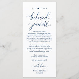 Elegant, marinblått, Ställe-inställning - tackkort Program