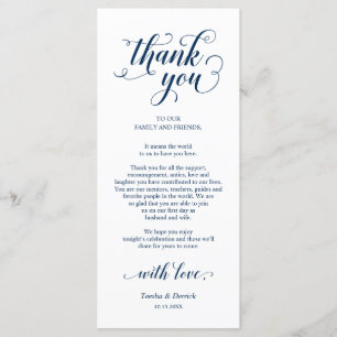 Elegant - marinblått, Ställe - tack Program